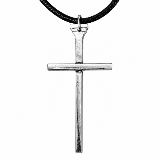 Fork Tine Cross Pendant | Handcrafted Reclaimed Silver Plated Jewellery