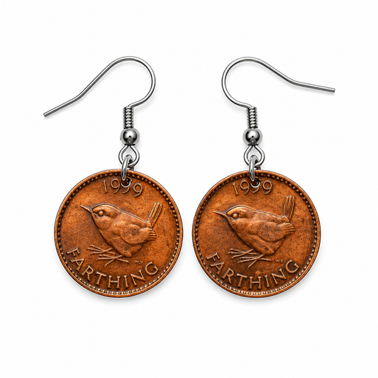 Australian Farthing Coin Earrings | Handcrafted Reclaimed 1959 Farthing Jewellery