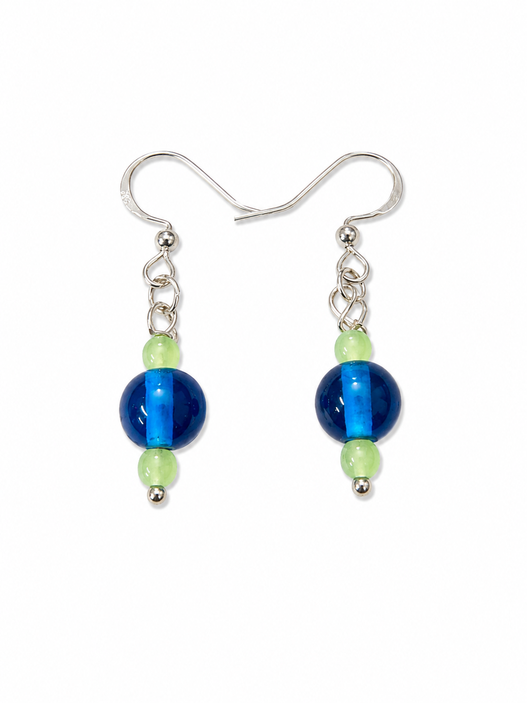 Uranium Glass & Reclaimed Bead Earrings | Handcrafted Reclaimed Jewellery