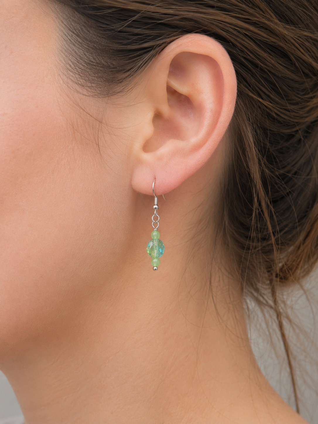 Uranium Glass & Reclaimed Bead Earrings | Handcrafted Reclaimed Jewellery