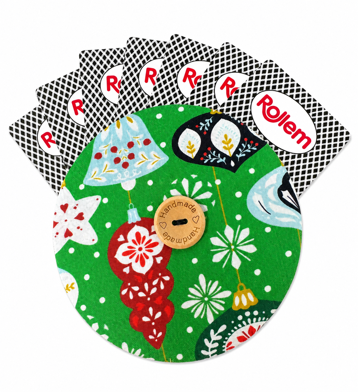 Reversible Nutcracker Card Holder | Handcrafted Reclaimed Fabric Card Game Accessory
