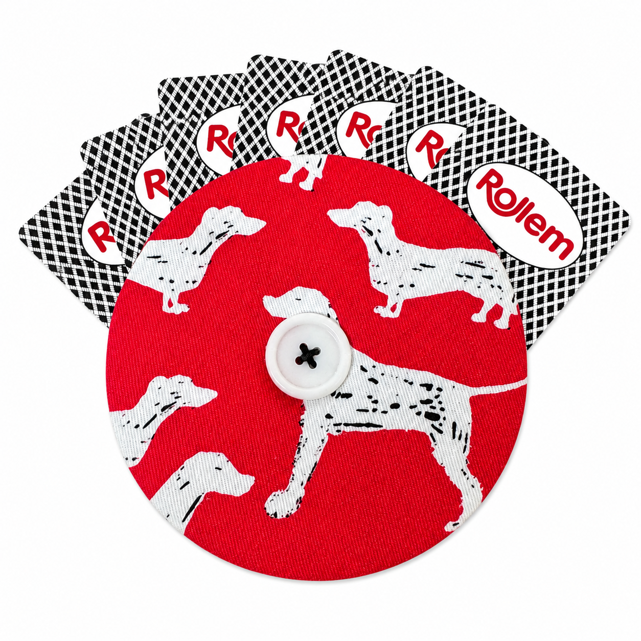 Reversible Dachshund Dog Card Holder | Handcrafted Reclaimed Fabric Card Game Accessory