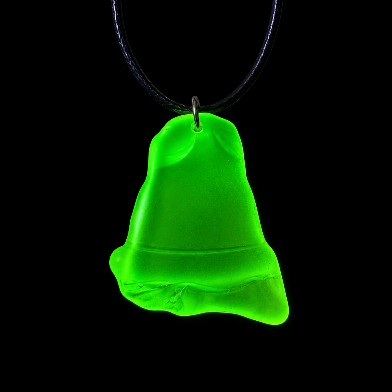 Victorian Uranium Glass Pendant Necklace | Handcrafted Reclaimed Uranium Glass Jewellery