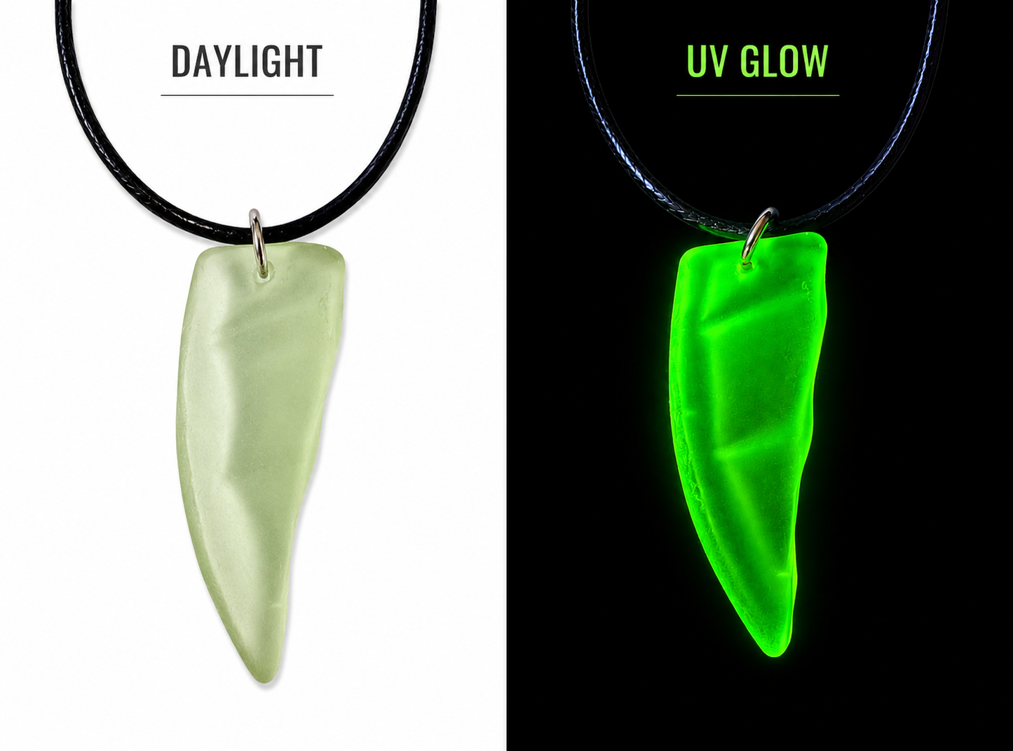 Victorian Uranium Glass Pendant Necklace | Handcrafted Reclaimed Uranium Glass Jewellery