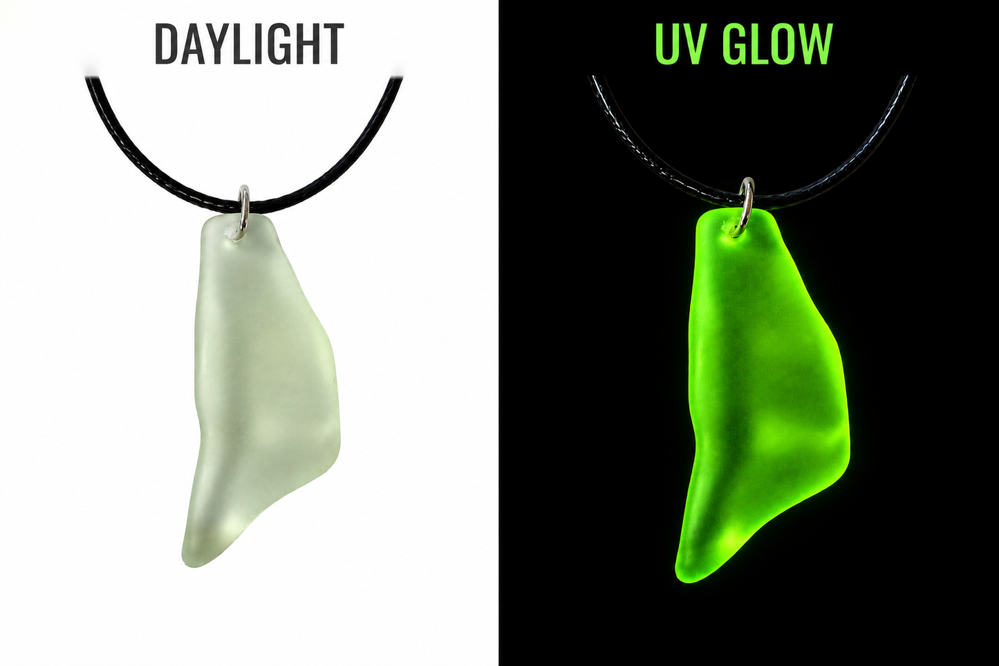 Victorian Uranium Glass Pendant Necklace | Handcrafted Reclaimed Uranium Glass Jewellery