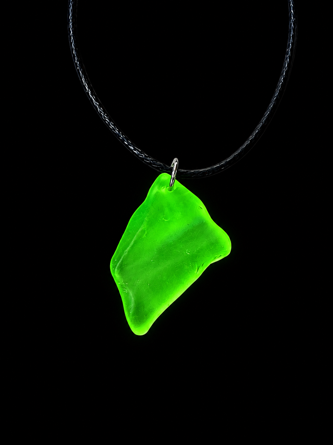 Victorian Uranium Glass Pendant Necklace | Handcrafted Reclaimed Uranium Glass Jewellery