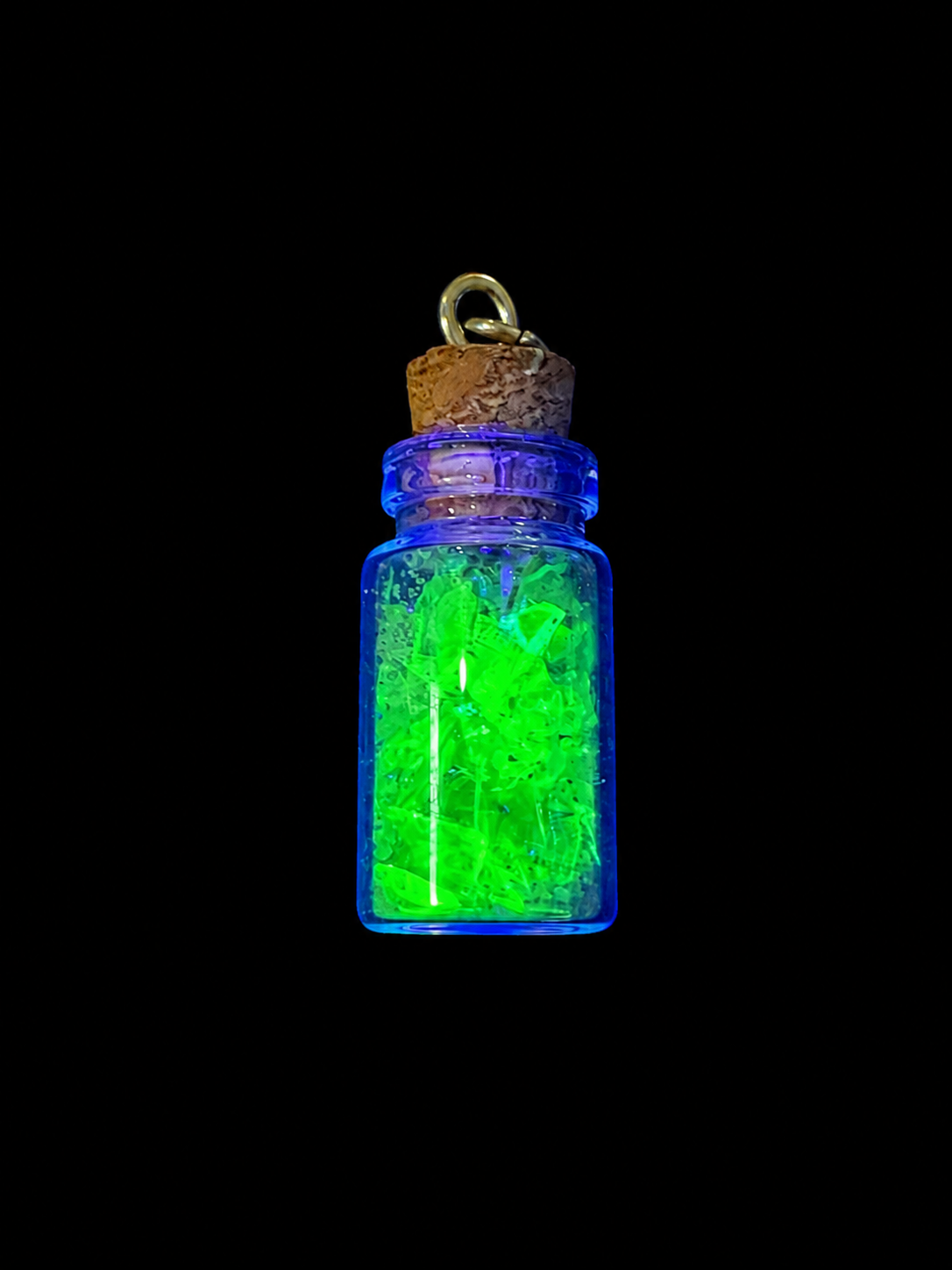 Uranium Glass Vial Pendant Necklace | Handcrafted Reclaimed Uranium Glass Jewellery