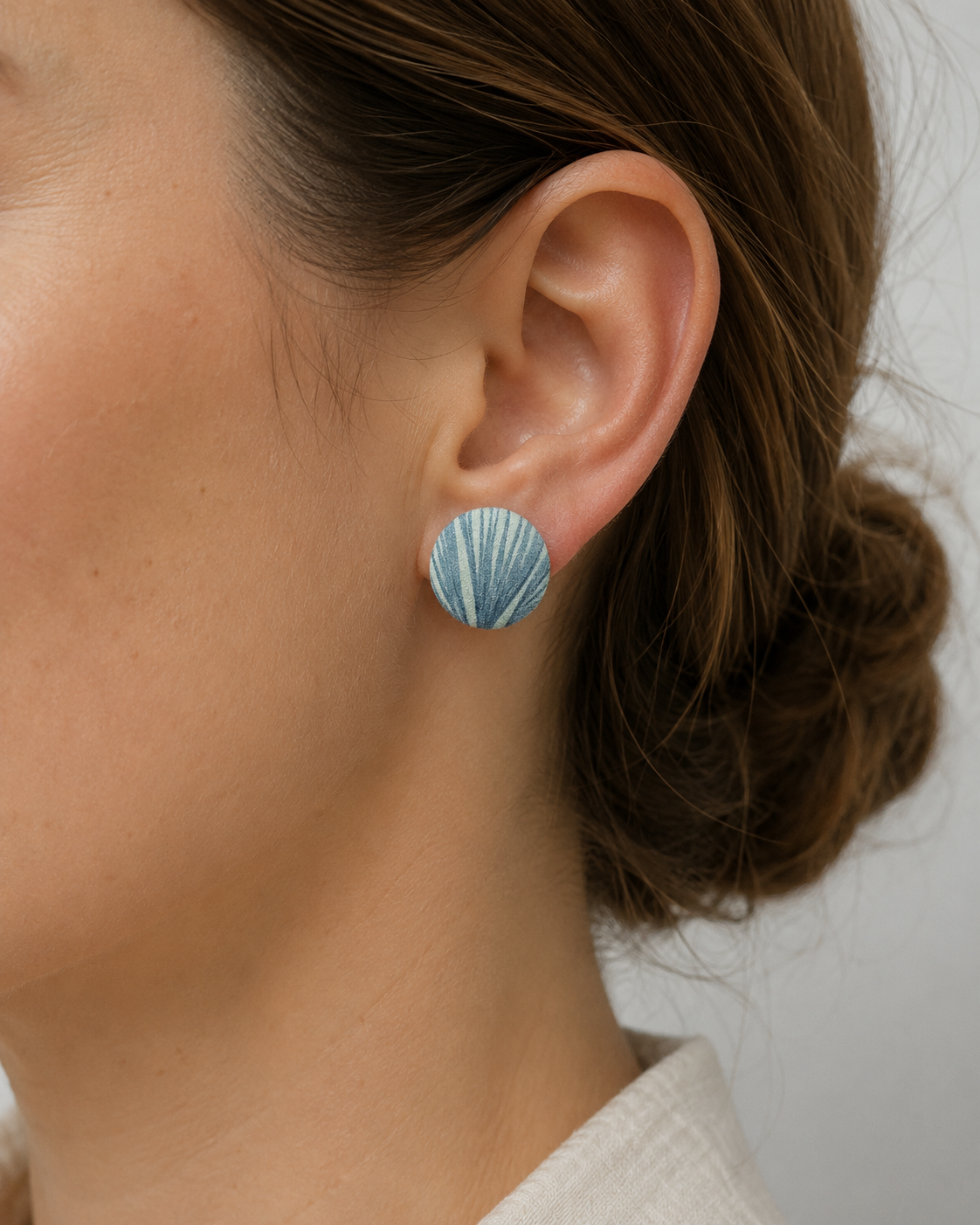 Botanical Fabric Stud Earrings | Handcrafted Reclaimed Fabric Jewellery