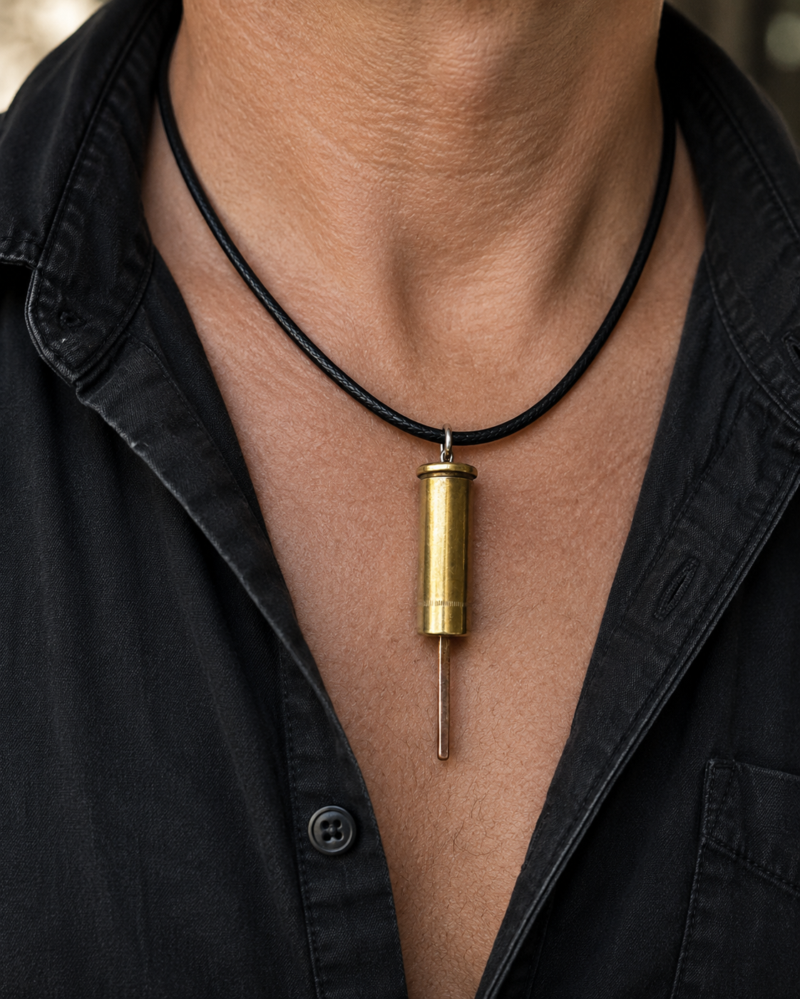 Frontier Pendant | Vintage Cartridge & Fork Tine Detail