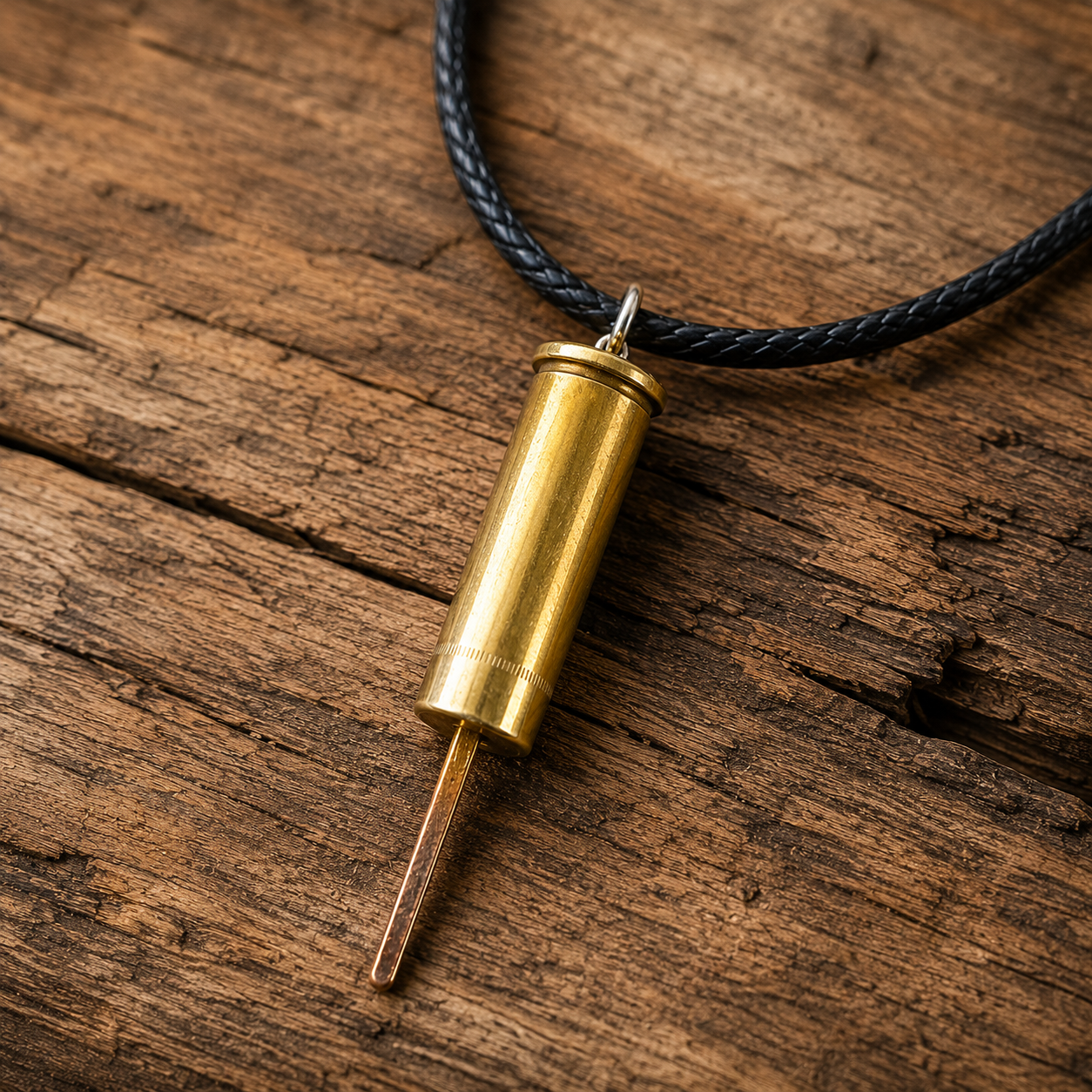 Frontier Pendant | Vintage Cartridge & Fork Tine Detail