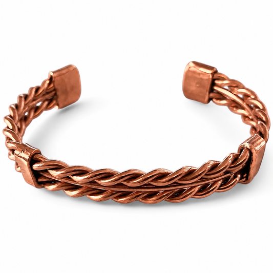 Twisted Copper Wire Bracelet | Handcrafted Reclaimed Copper Jewellery