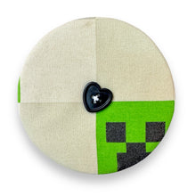 Load image into Gallery viewer, Upcycled double sided round padded playing card holder for kids or adults MINECRAFT
