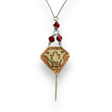 Load image into Gallery viewer, ARTISAN&#39;S CHOICE: upcycled repurposed silver plate &amp; copper pendant necklace
