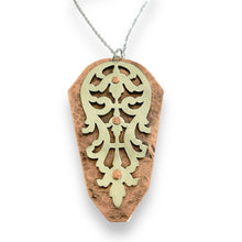 Load image into Gallery viewer, ARTISAN&#39;S CHOICE: upcycled repurposed silver plate &amp; copper pendant necklace
