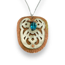 Load image into Gallery viewer, ARTISAN&#39;S CHOICE: upcycled repurposed silver plate &amp; copper pendant necklace
