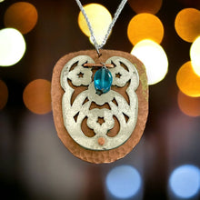 Load image into Gallery viewer, ARTISAN&#39;S CHOICE: upcycled repurposed silver plate &amp; copper pendant necklace
