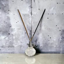 Load image into Gallery viewer, Gorgeous and unique upcycled silver plate and crystal incense stick holder
