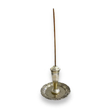 Load image into Gallery viewer, Gorgeous and unique upcycled small silver plate incense stick holder
