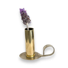 Load image into Gallery viewer, Beautiful upcycled silver plated steampunk style bud vase handmade from vintage cutlery
