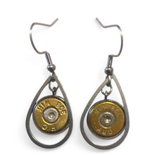 Load image into Gallery viewer, Upcycled &amp; repurposed bullet case end earrings

