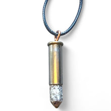 Load image into Gallery viewer, Upcycled &amp; repurposed bullet pendent with semi precious stone
