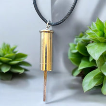 Load image into Gallery viewer, Upcycled &amp; repurposed bullet pendent with fork tyne
