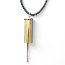 Load image into Gallery viewer, Upcycled &amp; repurposed bullet pendent with fork tyne
