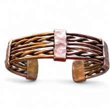 Load image into Gallery viewer, Upcycled and repurposed twisted copper wire bracelet
