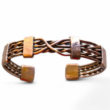 Load image into Gallery viewer, Upcycled and repurposed twisted copper wire bracelet
