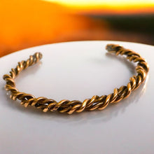 Load image into Gallery viewer, Upcycled and repurposed twisted copper wire bracelet
