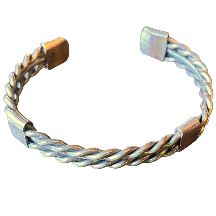 Upcycled and repurposed twisted copper wire bracelet