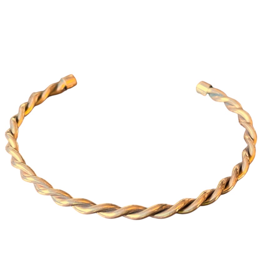 Upcycled and repurposed twisted copper wire bracelet