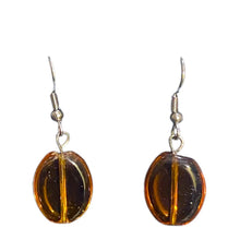 Load image into Gallery viewer, Upcycled repurposed orange bead earings
