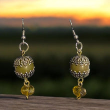 Load image into Gallery viewer, Upcycled repurposed blingy bead earings
