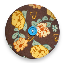 Load image into Gallery viewer, Upcycled double sided round padded playing card holder for kids or adults HEDGEHOGS
