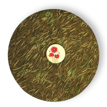 Load image into Gallery viewer, Upcycled double sided round padded playing card holder for kids or adults NATIVE ANIMALS
