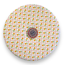 Load image into Gallery viewer, Upcycled double sided round padded playing card holder for kids or adults BUTTERFLIES
