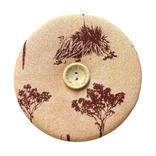 Load image into Gallery viewer, Upcycled double sided round padded playing card holder for kids or adults TREES &amp; PLANTS
