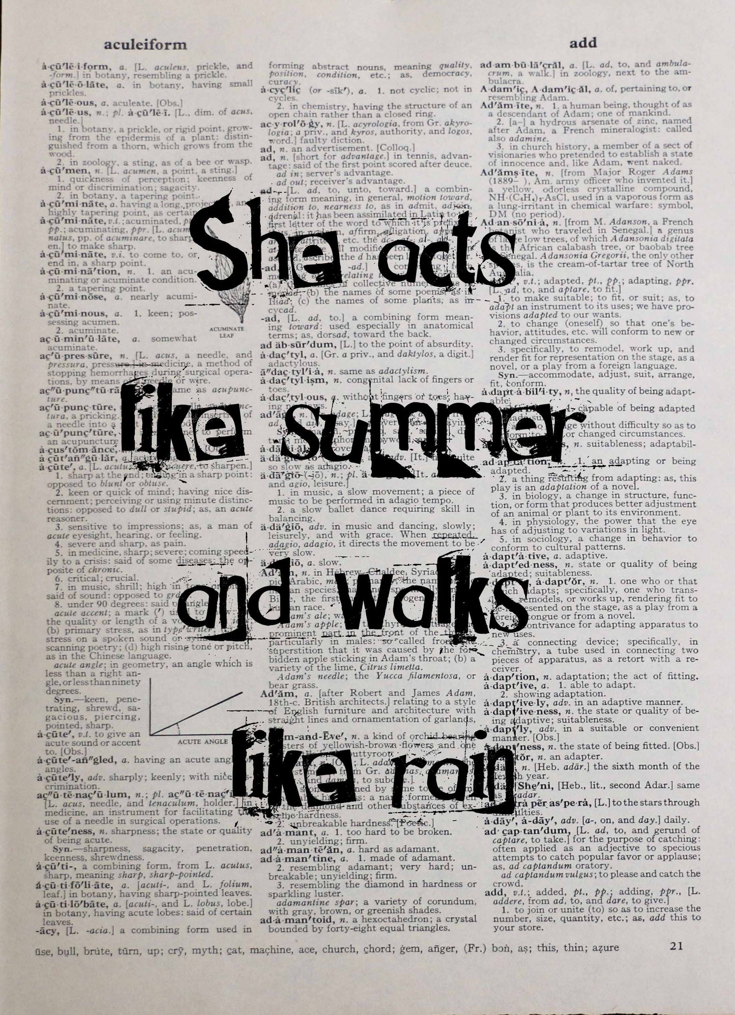 TRAIN Drops of Jupiter song lyrics personalised customisable vintage dictionary print