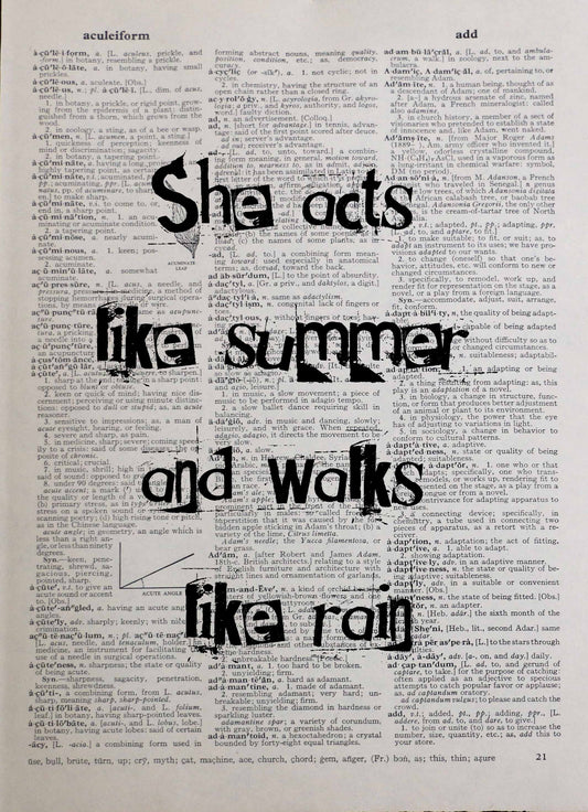TRAIN Drops of Jupiter song lyrics personalised customisable vintage dictionary print