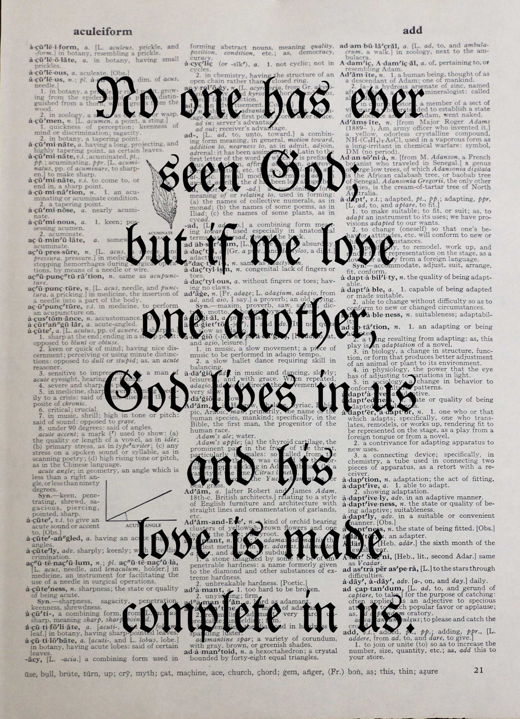 GOD religious personalised customisable inspirational quote vintage dictionary print