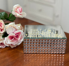 Load image into Gallery viewer, Stunning upcycled mirror jewellery box with shimmery &#39;STAY WILD MOON CHILD&#39; decal design
