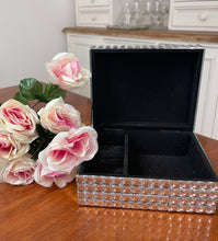 Load image into Gallery viewer, Stunning upcycled mirror jewellery box with shimmery &#39;STAY WILD MOON CHILD&#39; decal design
