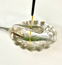 Load image into Gallery viewer, Gorgeous and unique upcycled super pretty silver plate incense stick holder

